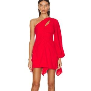 LOVERS+FRIENDS Rosalie Mini Dress In Bright Red